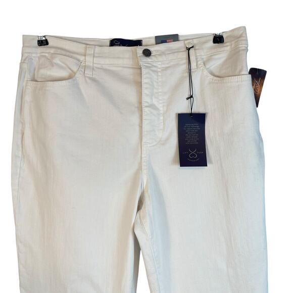 NYDJ Bootcut Jeans Style 2100 In Foam White Plus Size 14 NWT - Picture 2 of 8